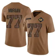 Brown Men's Jordan Morgan Green Bay Packers Limited 2023 Salute To Service Jersey