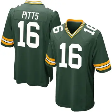 Green Men's Thyrick Pitts Green Bay Packers Game Team Color Jersey