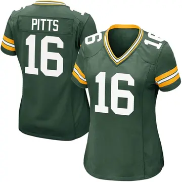 Green Women's Thyrick Pitts Green Bay Packers Game Team Color Jersey