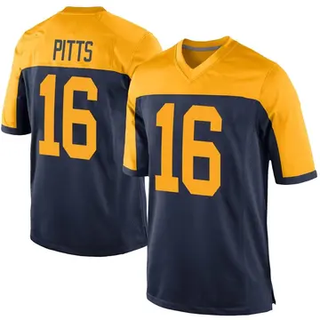 Navy Men's Thyrick Pitts Green Bay Packers Game Alternate Jersey