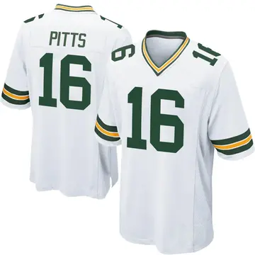 White Men's Thyrick Pitts Green Bay Packers Game Jersey