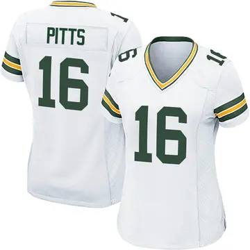 White Women's Thyrick Pitts Green Bay Packers Game Jersey