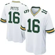 White Youth Thyrick Pitts Green Bay Packers Game Jersey